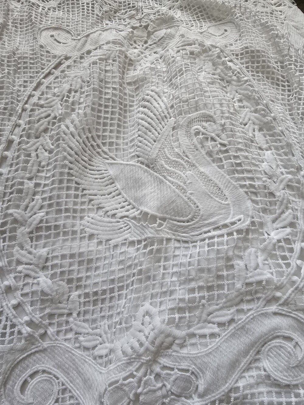 Farm Rio Swan Lake Guipere Lace Midi Skirt - Picture 3 of 4